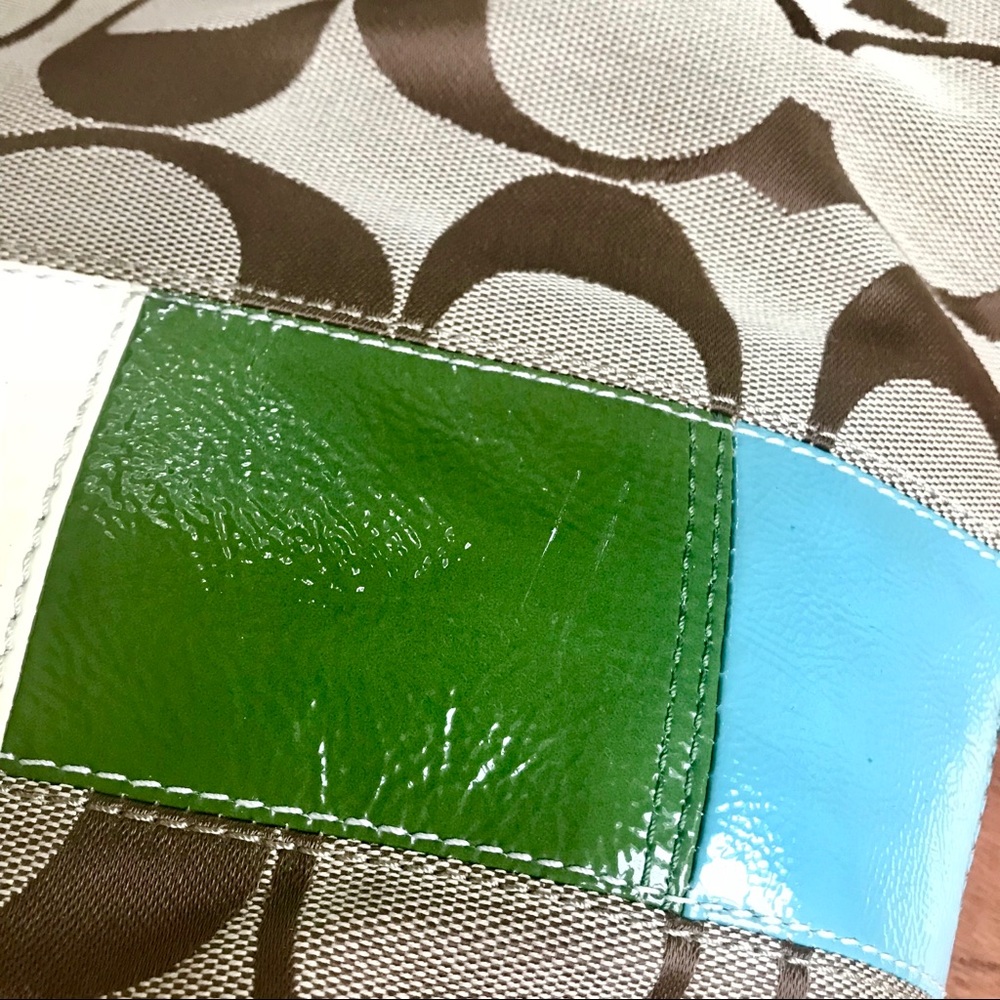 Coach Signature MultiColor Stripe Tote - Picture 8 of 8